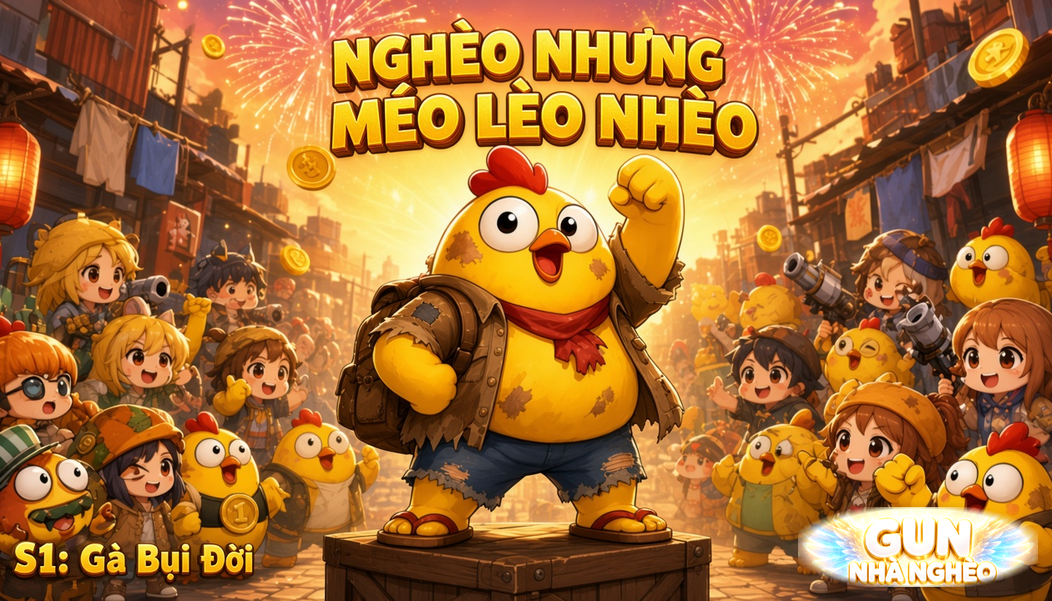 [PR] Gun Nhà Nghèo S1 — Gà Bụi Đời | Không VIP, không buff bẩn, drop phó bản là drop thật